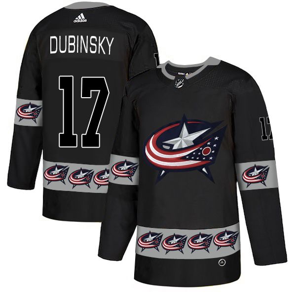 Men Columbus Blue Jackets #17 Dubinsky Black Adidas Fashion NHL Jersey->customized nhl jersey->Custom Jersey